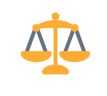 Golden balance scale icon representing Owldra’s partnerships with legal and compliance experts.
